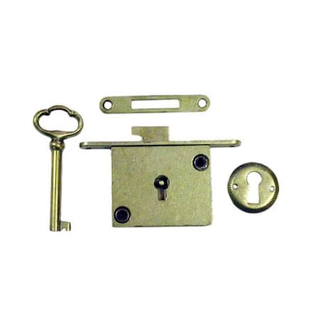 National Lock National Lock N8384 03 Chest Lock Full Mortise - Bright Brass N8384 03